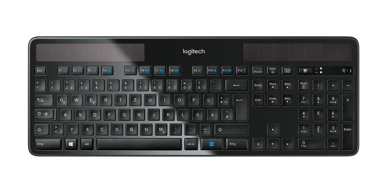 Logitech K750 Wireless Solar Keyboard, USB, DE