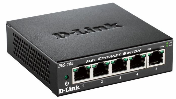 D-Link DES 105 - Switch - 5 x 10/100 - Desktop