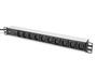 DIGITUS 10-Outlet Strip 250V 2m Schwarz Spannungsschutz