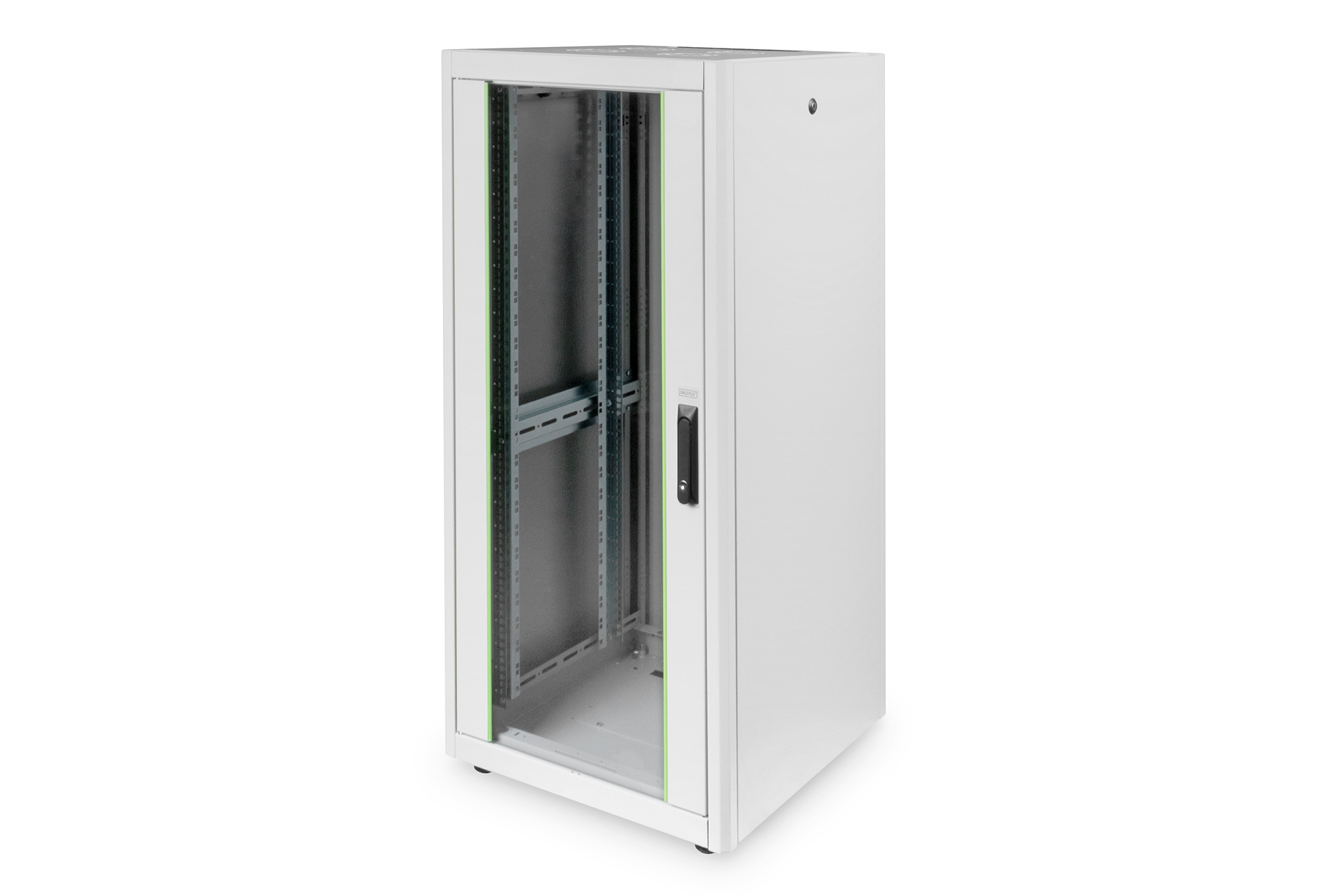 Digitus 19 Schrank 26HE Glastür, H1300 x B600 x T600mm, Grau