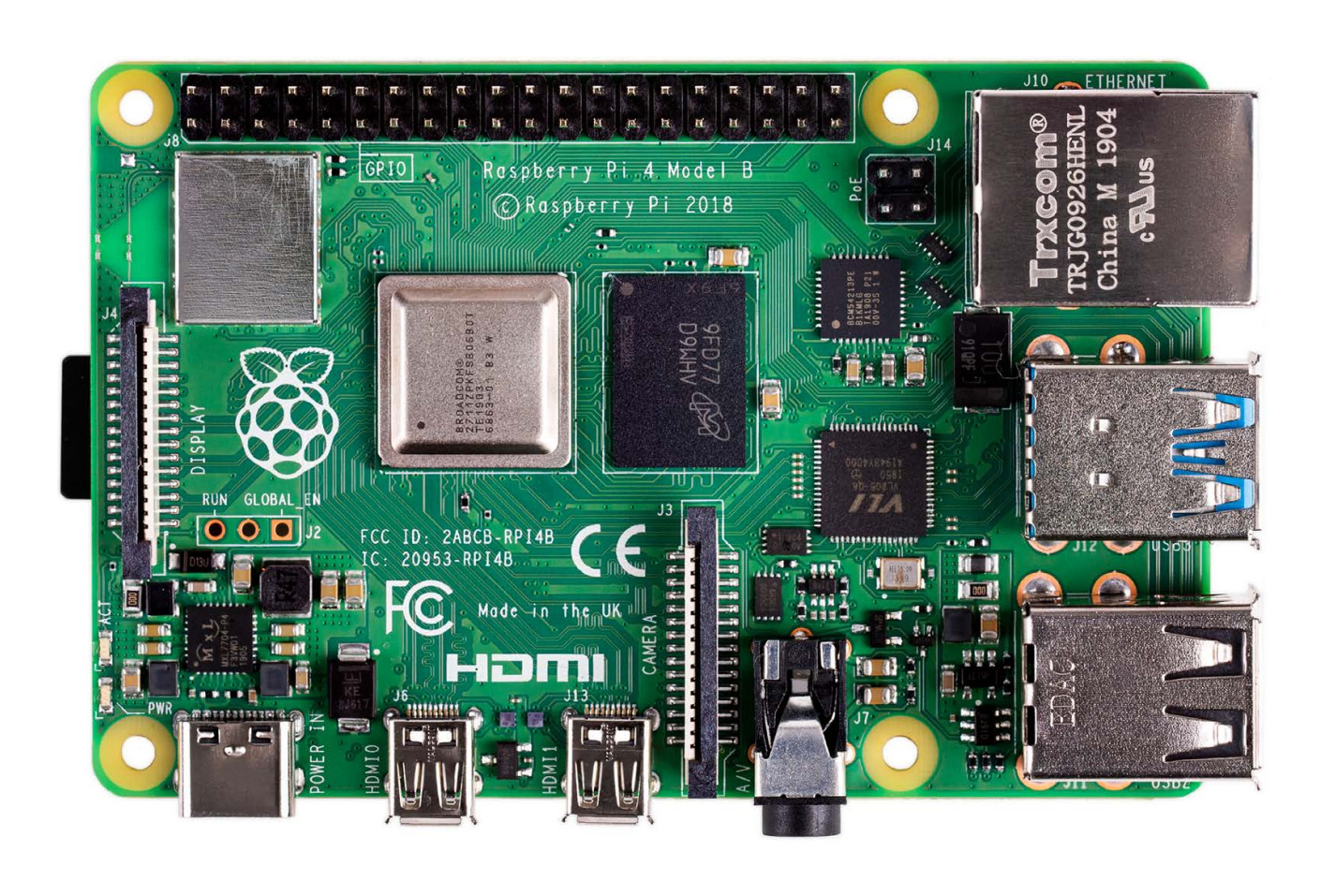 Raspberry Pi 4 Modell B, 4GB RAM