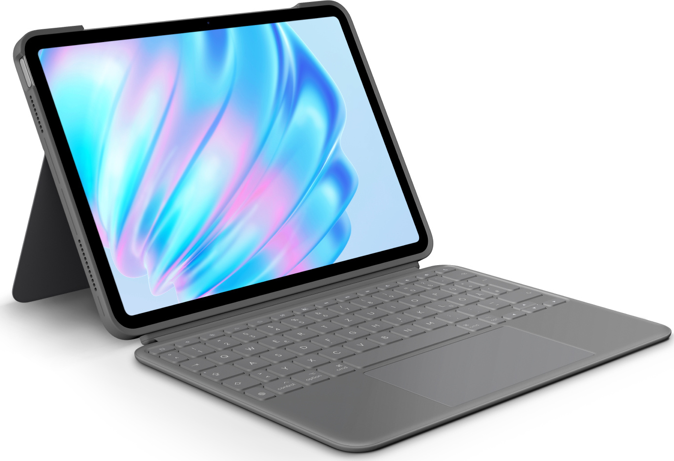 Logitech Combo Touch, KeyboardDock für Apple iPad Air 11 (M2) 2024, grau, DE