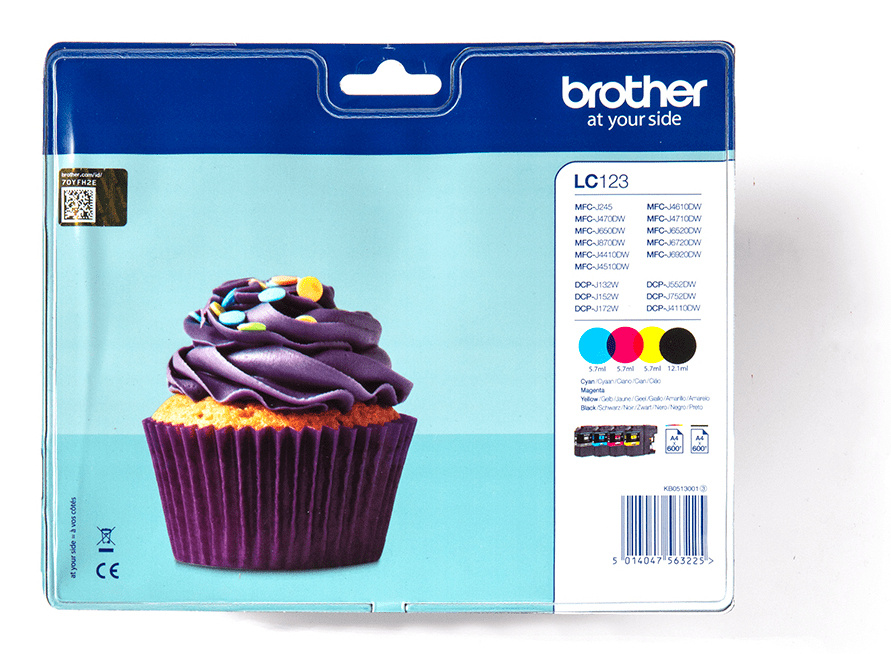 Brother Value Pack cyan/magenta/yellow/black LC123 je ca. 600 Seiten