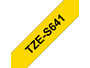 P-Touch TZES641 Spezialband extra-stark-klebend schwarz/gelb  8m - laminiert...