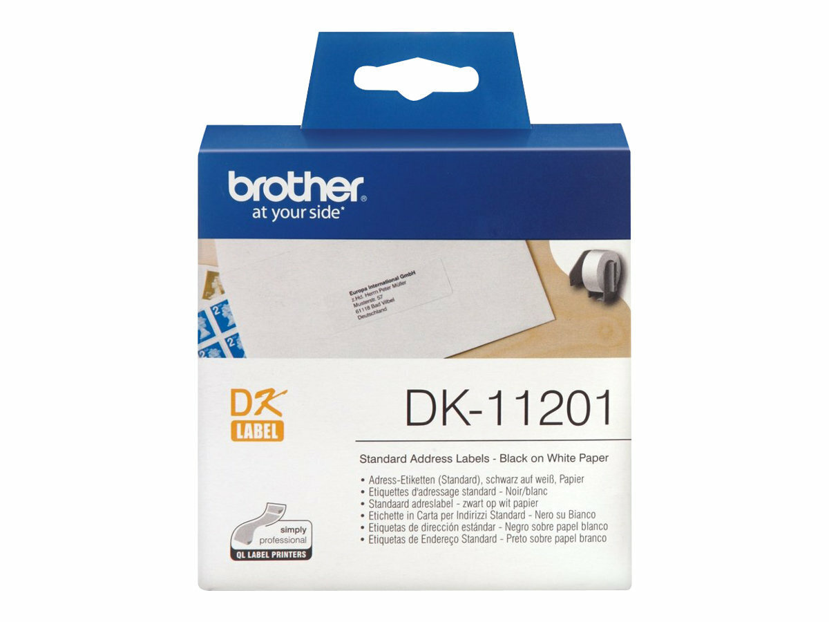Brother Einzel-Etiketten,Bandbreite: 29x90mm, Adress-Etiketten,Papier,weiß,...