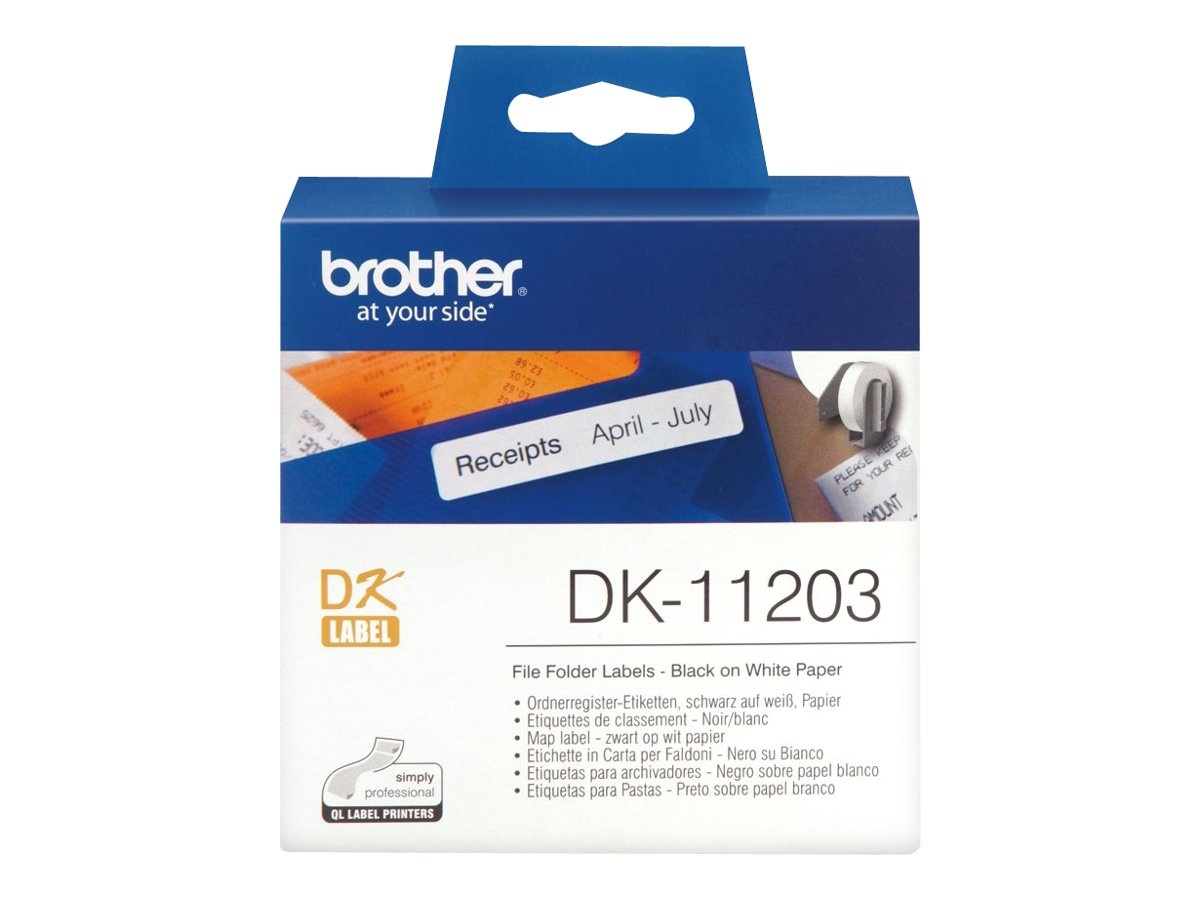 Brother Einzel-Etiketten,Bandbreite: 17x87mm, Ordnerregister...