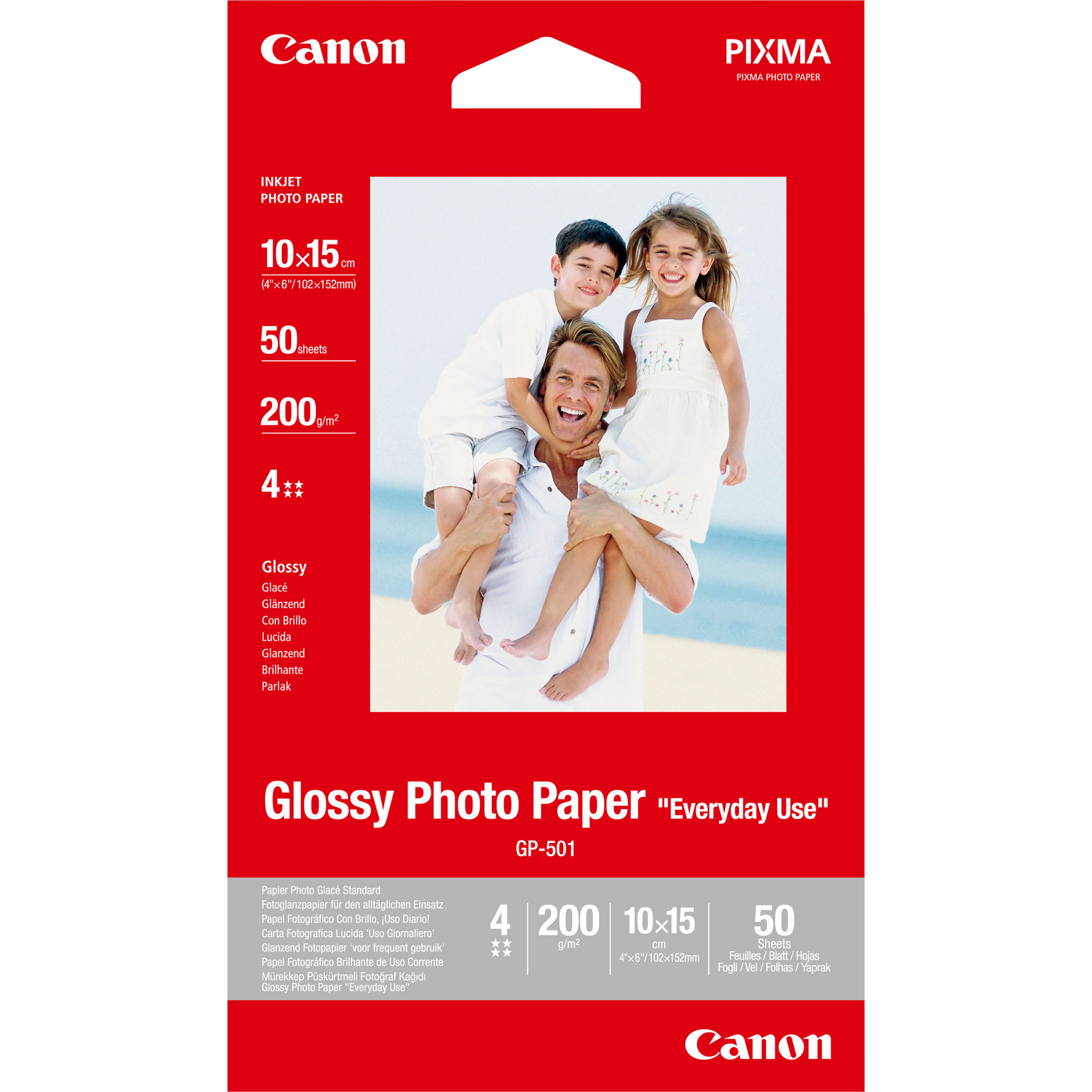 Canon Photo Paper Glossy 100 x 150 mm, 50 Blatt
