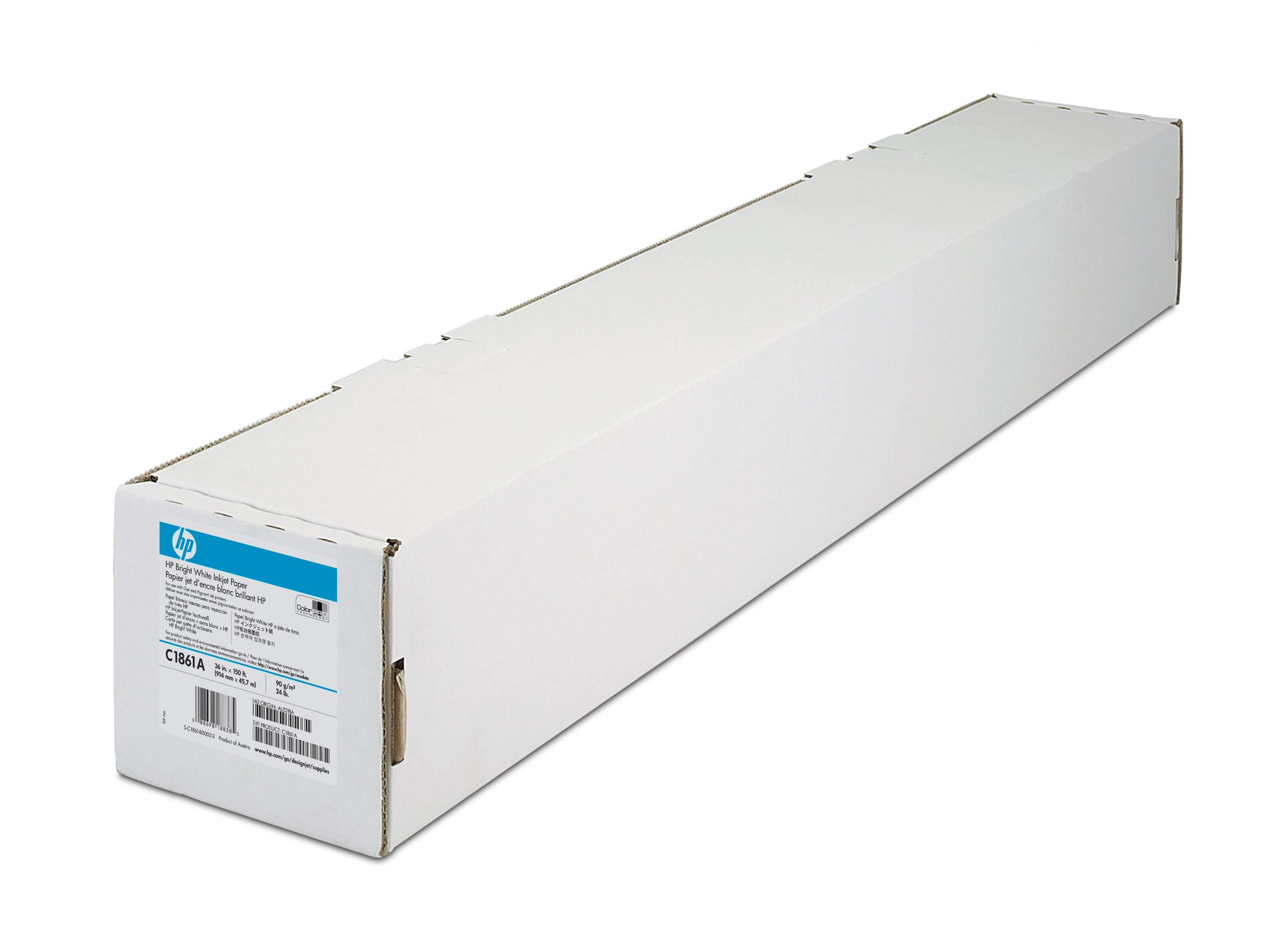 HP Inkjetpapier hochweiß  (90g/m2)  36 914 mm x 91,4 m