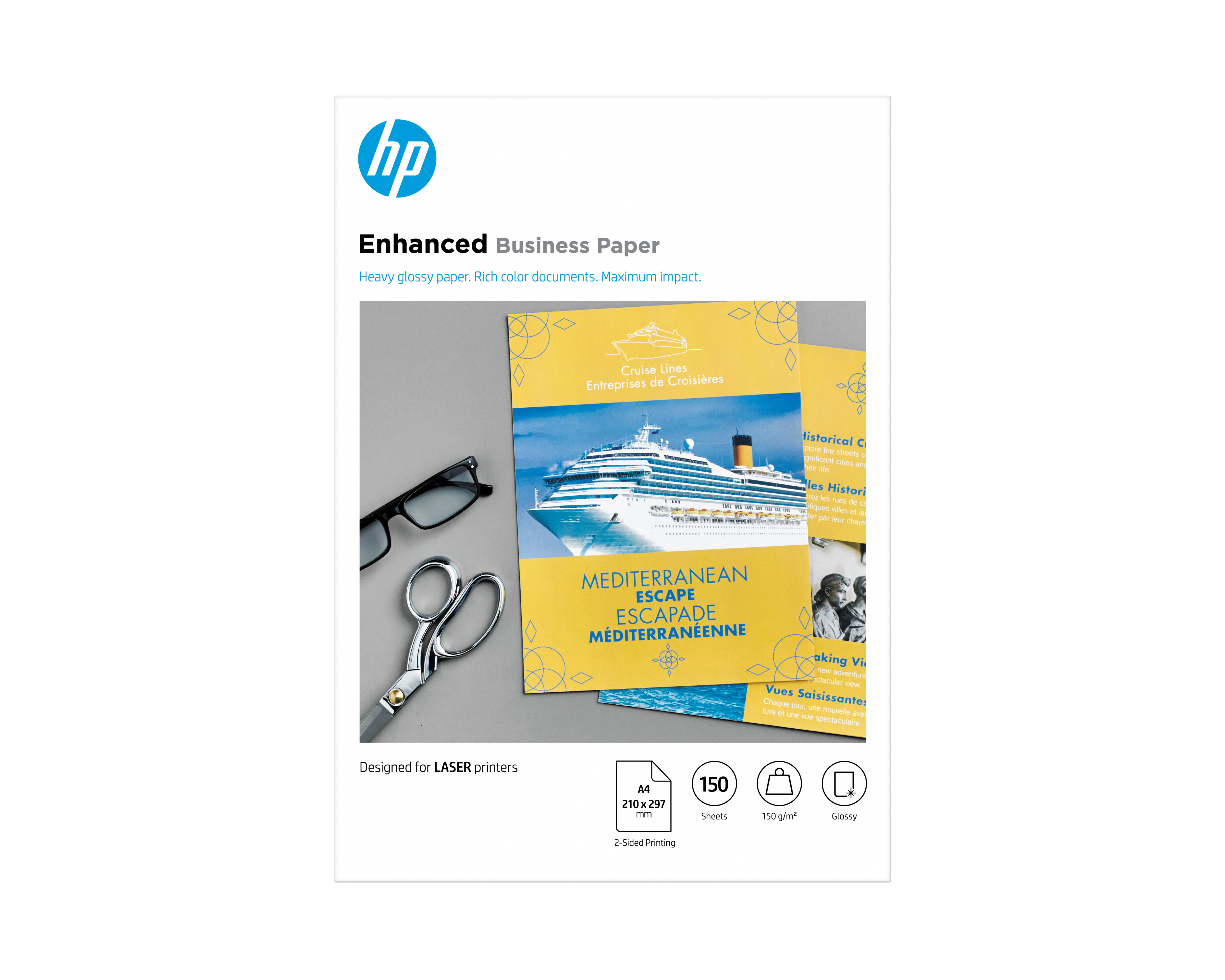 HP Professional Laser-Papier glänzend - 150 g/m²/A4 (210 x 297 mm)/150 Blatt