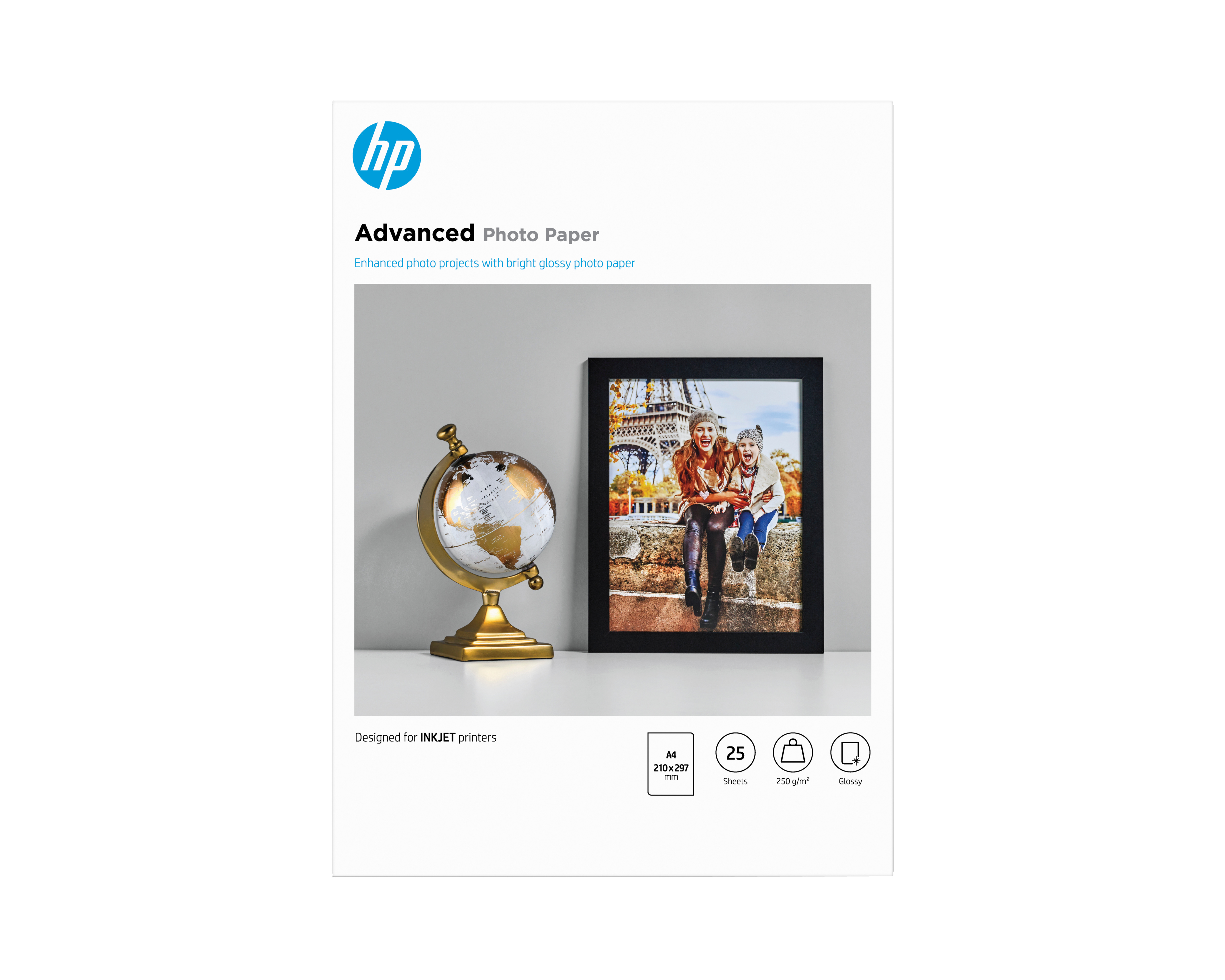 HP Advanced Fotopapier, glänzend - 25 Blatt/A4/210 x 297 mm - 250 g/m²
