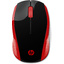 HP 200 RF Wireless Optisch 1000DPI Ambidextrös Schwarz - Rot Maus