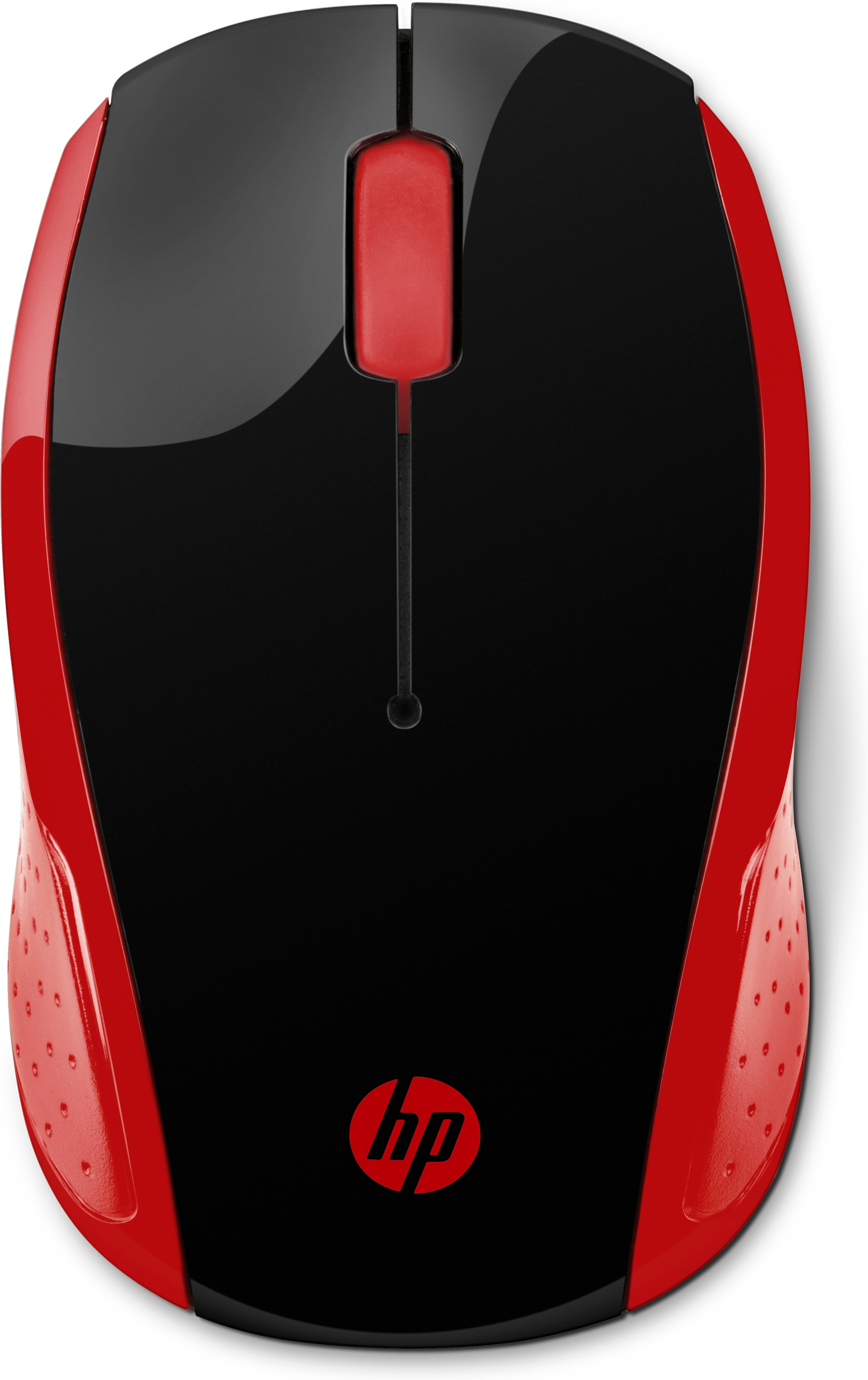 HP 200 RF Wireless Optisch 1000DPI Ambidextrös Schwarz - Rot Maus