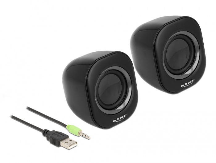 Delock Mini - Lautsprecher - für PC - 2 Watt (Gesamt)