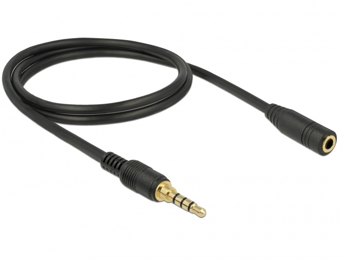 Delock Audioverlängerungskabel - 4-poliger Mini-Stecker männlich zu 4-poliger...