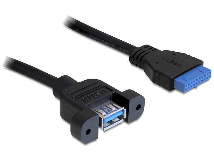 Delock USB 3.0 Pin Header - USB-Kabel intern auf extern - USB Typ A (W)