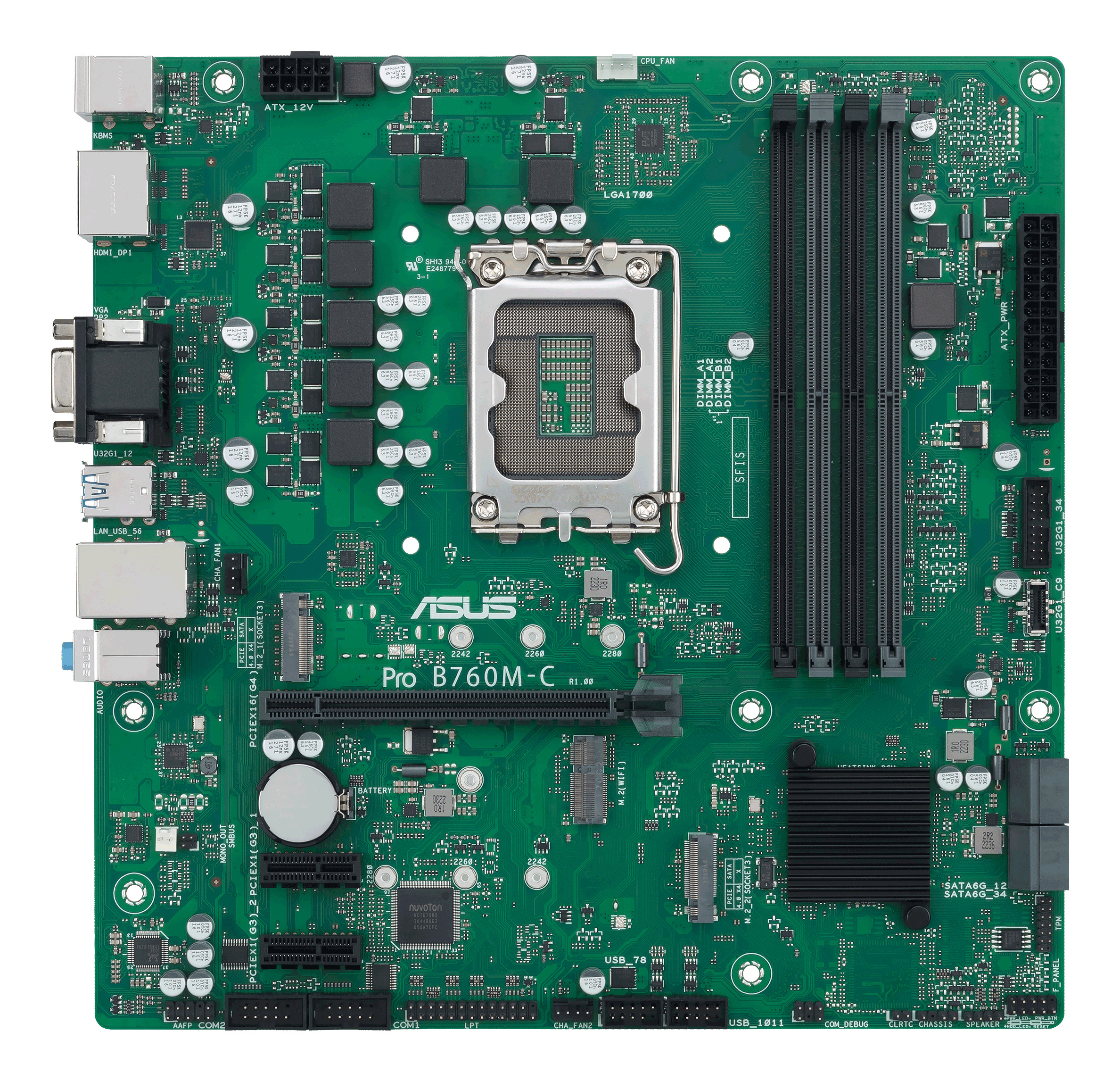 ASUS PRO B760M-C-CSM, Intel LGA1700, microATX, 4xDDR4