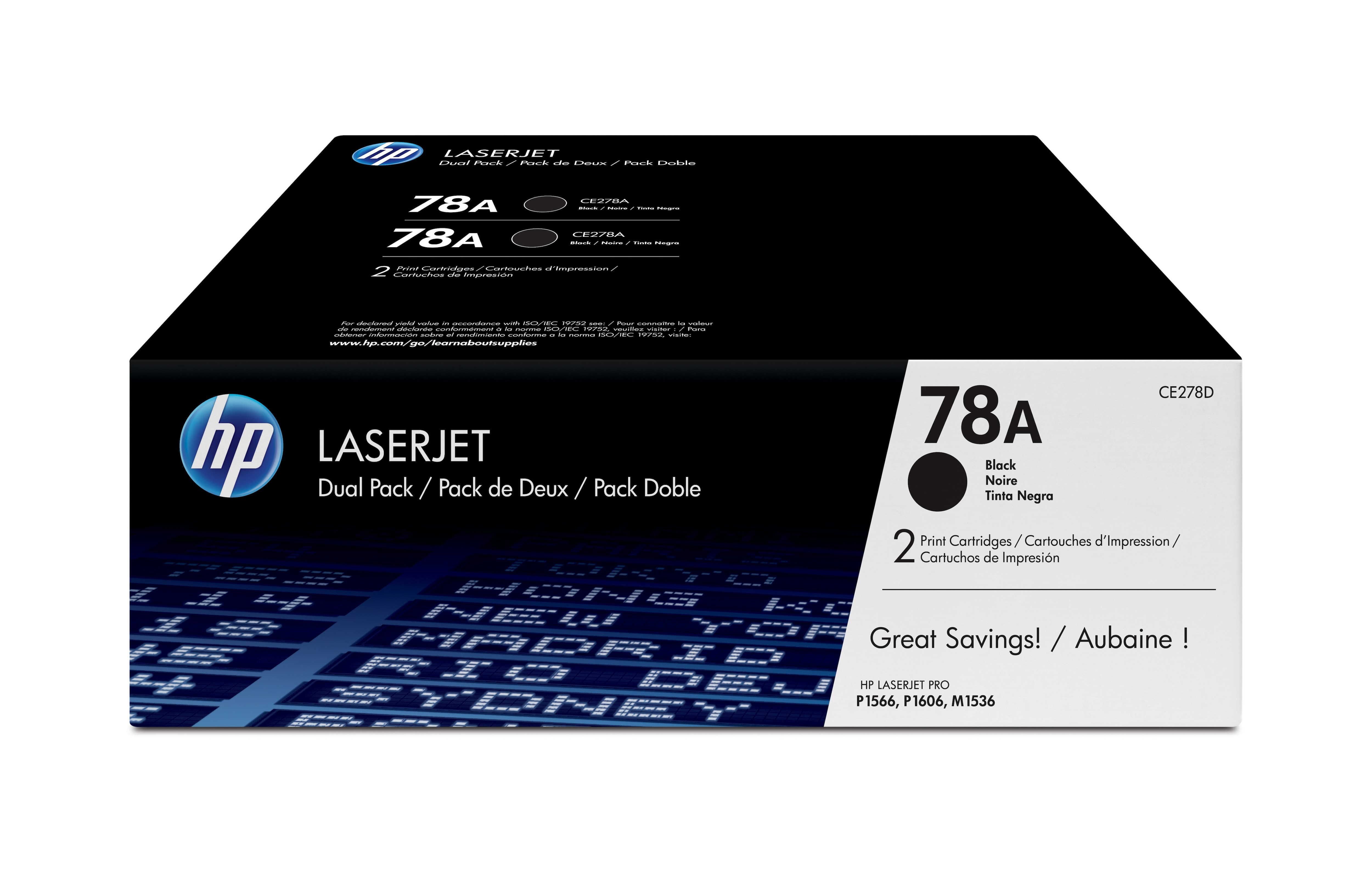 HP Toner black Nr. 78A (CE278AD) je ca. 2.100 Seiten, Doppelpack