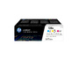 HP Toner cyan/magenta/yellow Nr. 128A (CF371AM) je ca. 1.300 Seiten - Tri-Pack