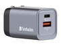 Verbatim 35W GaN-Ladegerät mit 2 Anschlüssen, 1x USB-C (35W), 1x USB-A (18W)