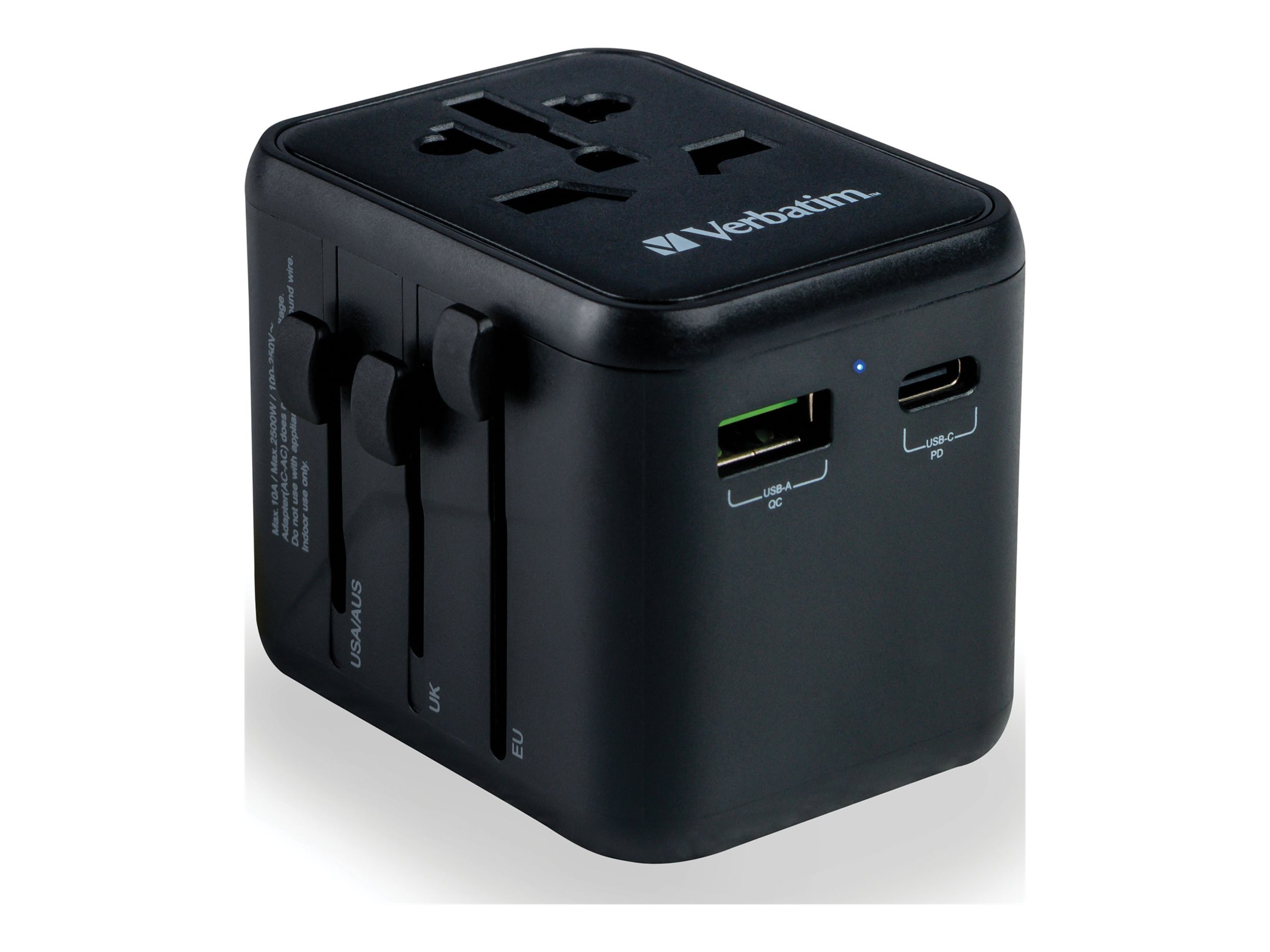Verbatim 49544 Netzstecker-Adapter Universal Schwarz