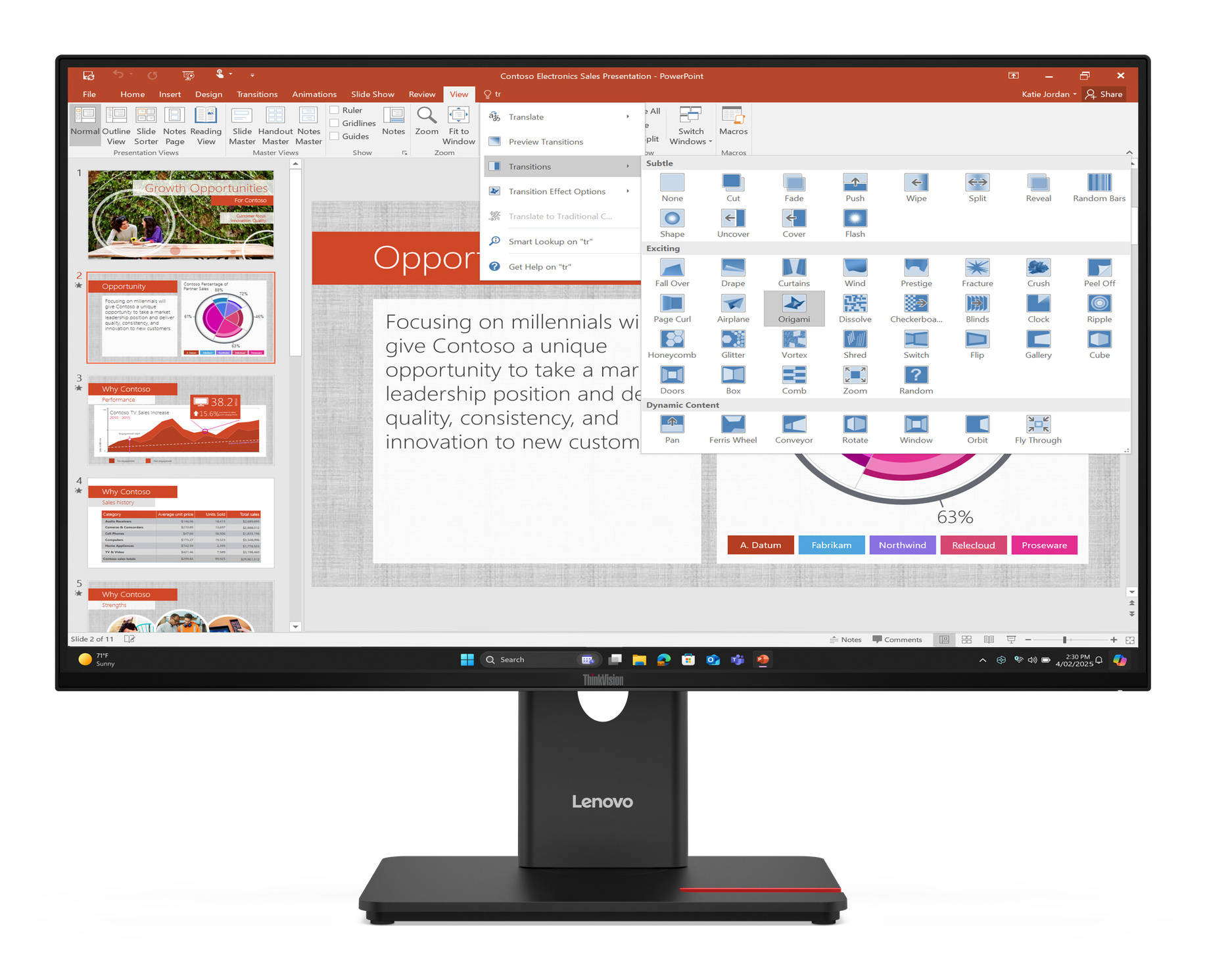 Lenovo ThinkVision T27-40, 27 IPS, 1920x1080, 120Hz, VGA, HDMI, DP,...