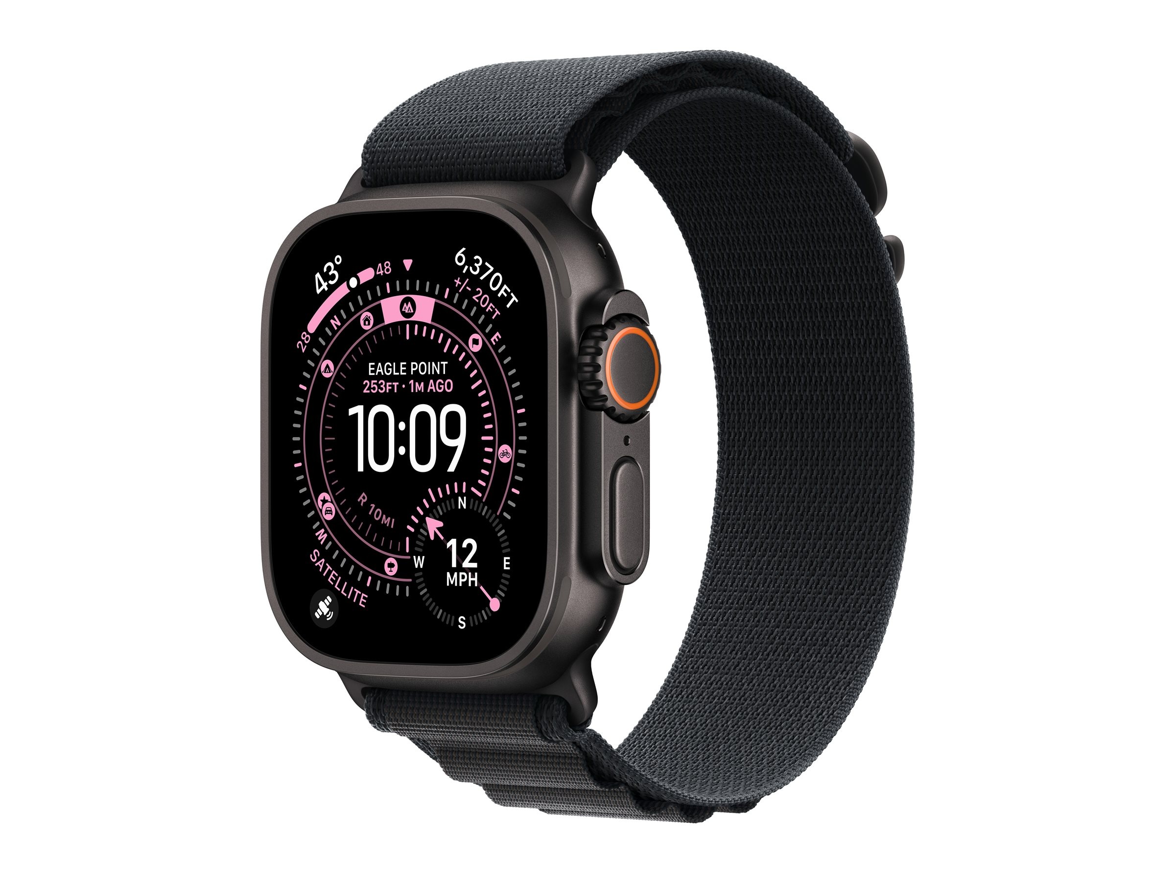 Apple Watch Ultra 3 GPS + Cellular 49mm Titan Schwarz Case mit Schwarzem...