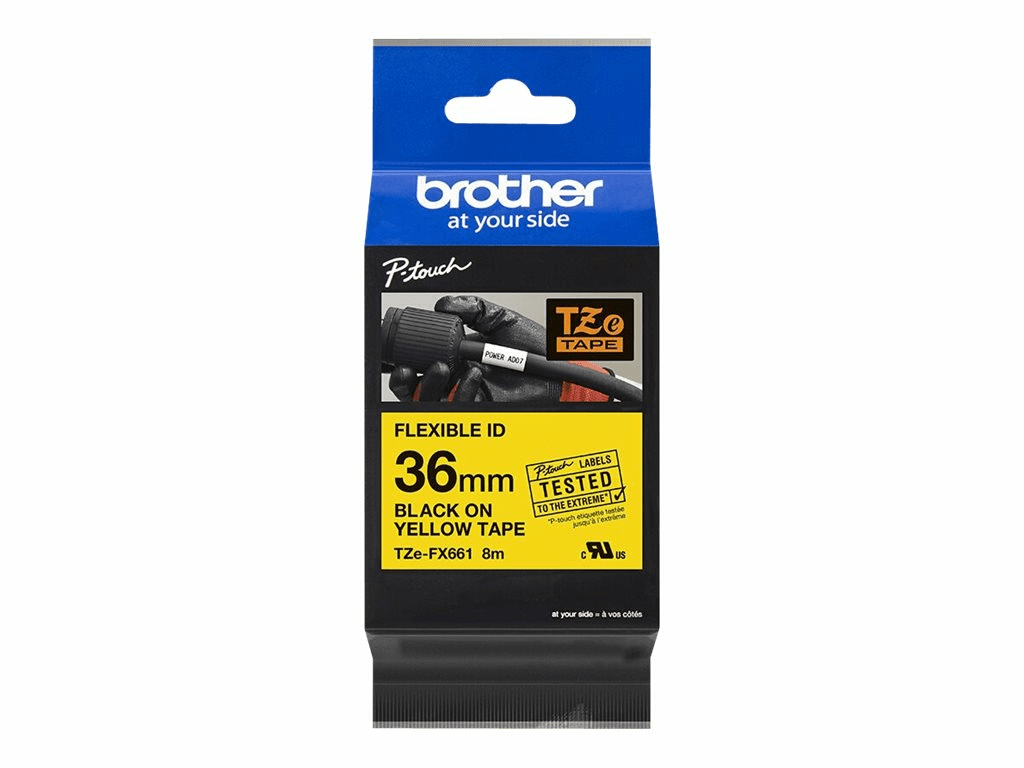 Brother P-Touch 36mm gelb/schwarz, 8m