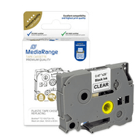MediaRange Kunststoff Schriftbandkassette 12mm x 8m TZ-131 schwarz auf...