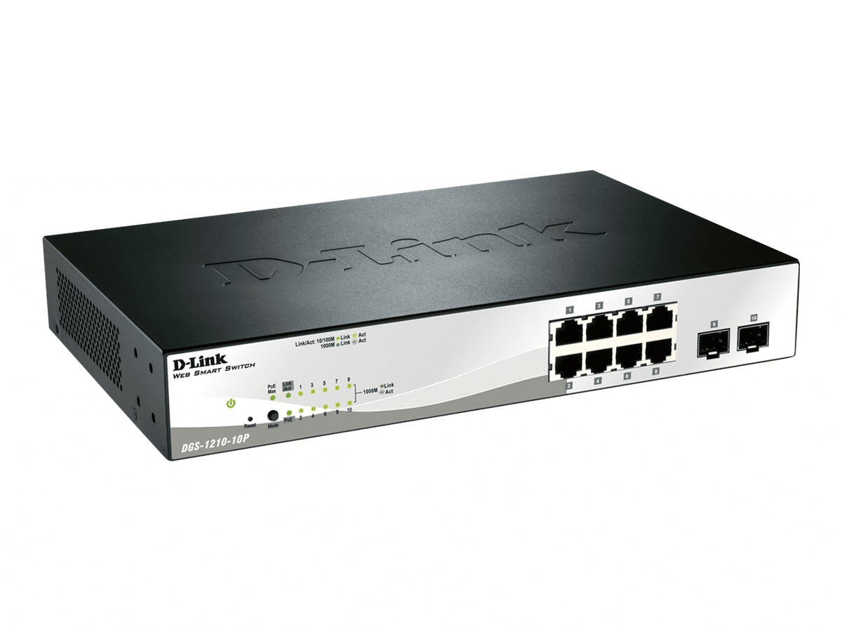 D-Link Web Smart DGS-1210-10P - Switch - verwaltet - 8 x 10/100/1000 (PoE+)