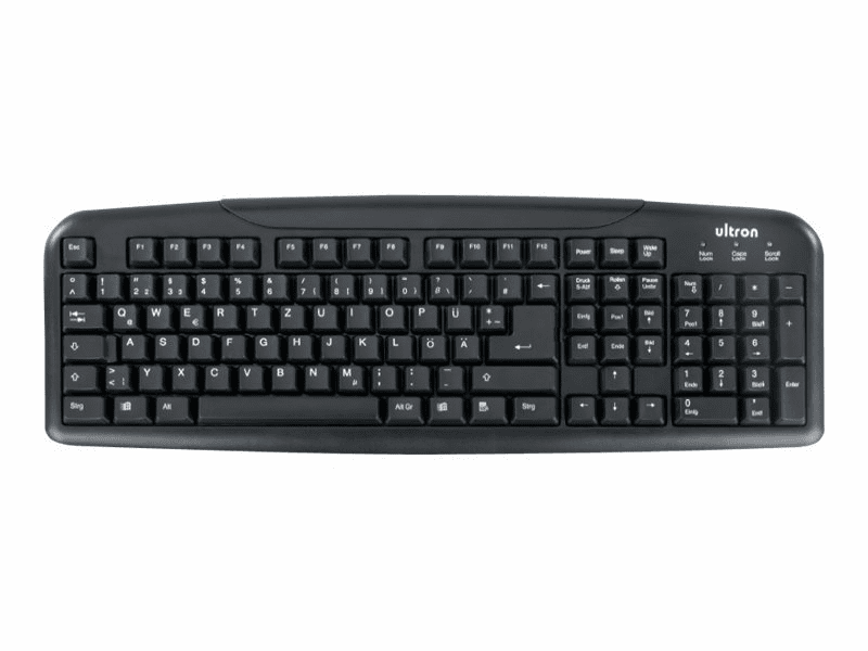 Ultron 76801 Tastatur - Tastatur - 104 Tasten - Schwarz