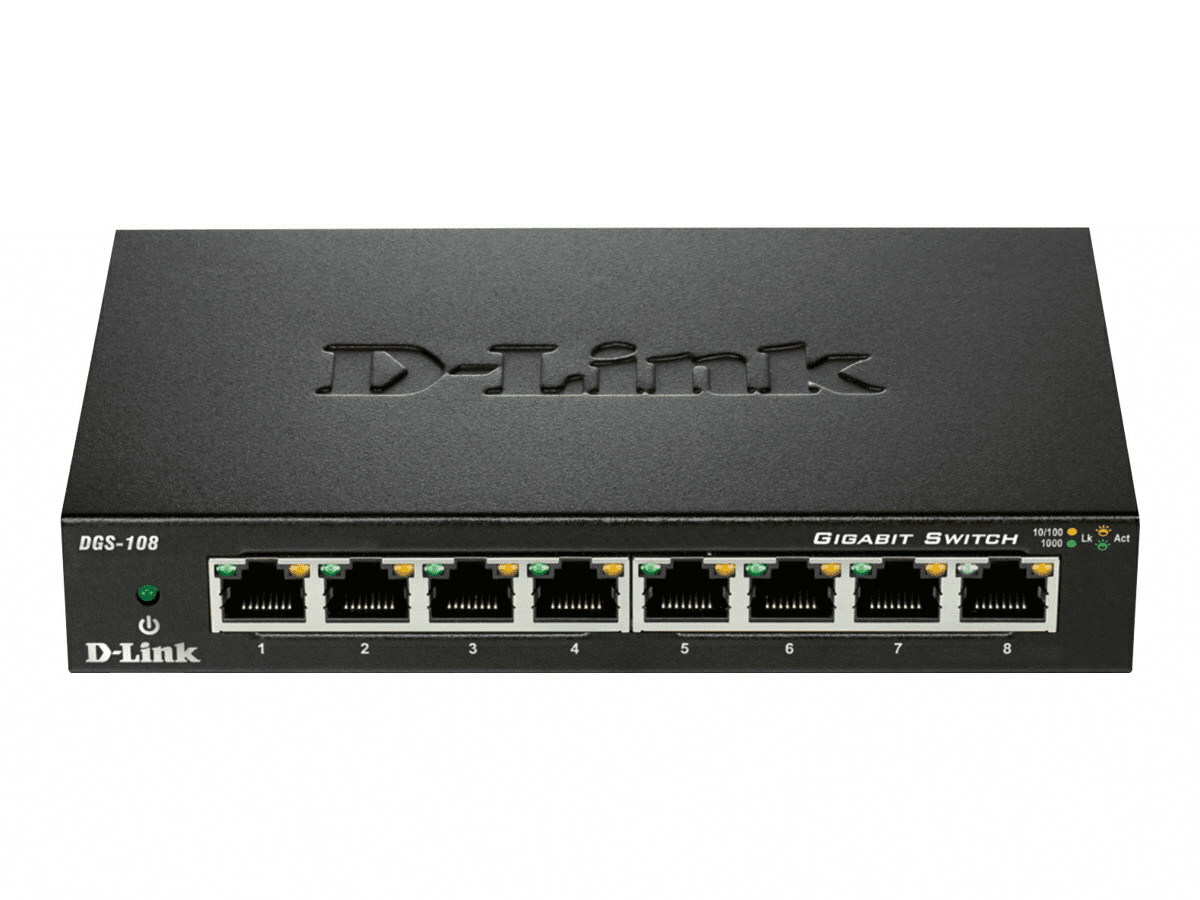 D-Link DGS 108 - Switch - 8 x 10/100/1000 - Desktop