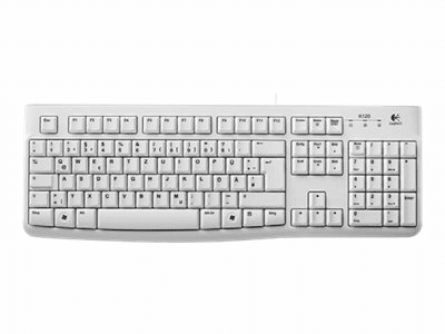 Logitech K120 - Tastatur - 105 Tasten QWERTZ - Weiß