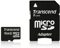 Transcend Flash-Speicherkarte (microSDHC/SD-Adapter inbegriffen) - Micro SDHC...