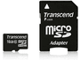 Transcend Flash-Speicherkarte (microSDHC/SD-Adapter inbegriffen) - Micro SDHC...