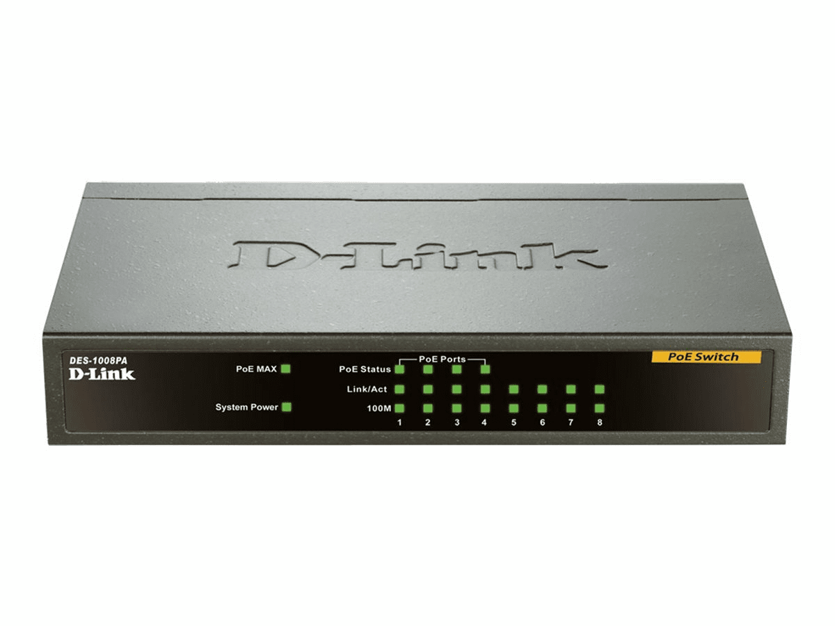 D-Link DES 1008PA - Switch - unmanaged - 4 x 10/100 (PoE)