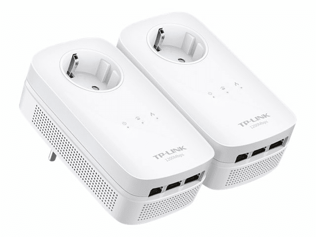 TP-Link TL-PA8030P KIT Powerline AV1300 Passthrough Starter Kit, HomePlug...