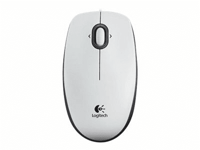 Logitech B100 Optical Mouse White, USB