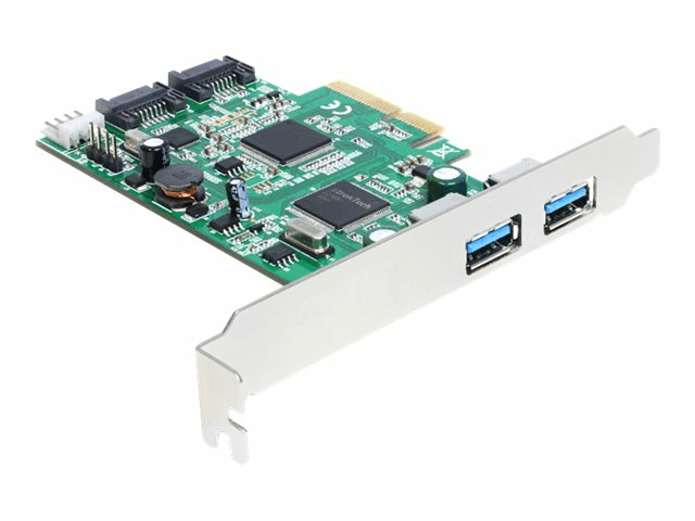 Delock PCI Express Card > 2 x external USB 3.0, 2 x internal SATA 6 Gb/s