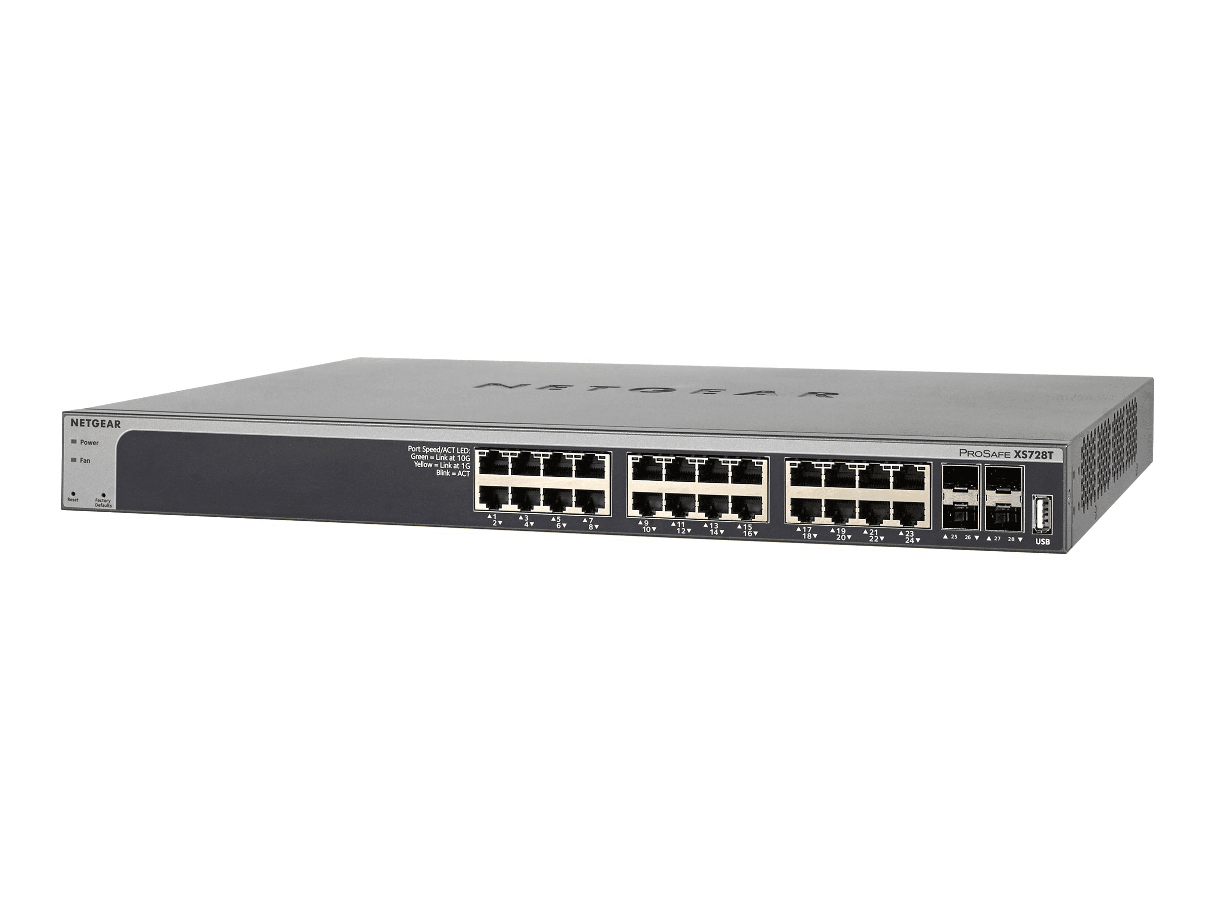 Netgear XS728T - Switch - L3 Lite - Smart - 24 x 10GBase-T + 4 x 10 Gigabit SFP+