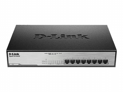 D-Link DGS 1008MP - Switch - unmanaged - an Rack montierbar - PoE (140 W)