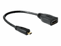 Delock 65391 0.23m HDMI Micro-HDMI Schwarz HDMI-Kabel