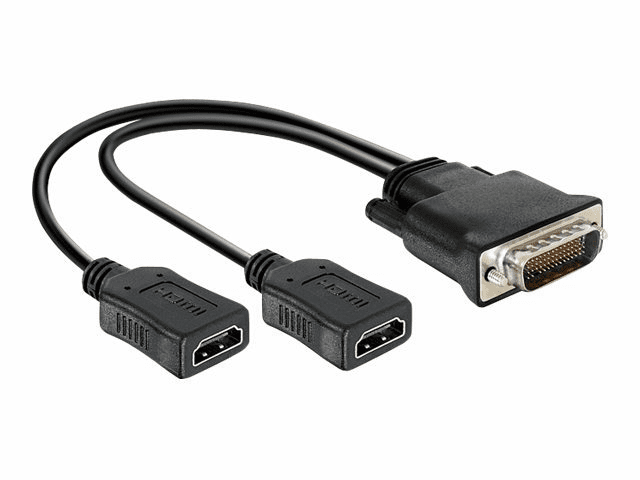 Delock 65280 DMS-59 2 x HDMI Schwarz Kabelschnittstellen-/adapter