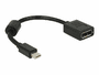 Delock 65554 mini DisplayPort DisplayPort Schwarz Kabelschnittstellen-/adapter