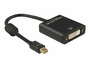 Delock 62603 mini Displayport 1.2 DVI-I 24+5 Schwarz...