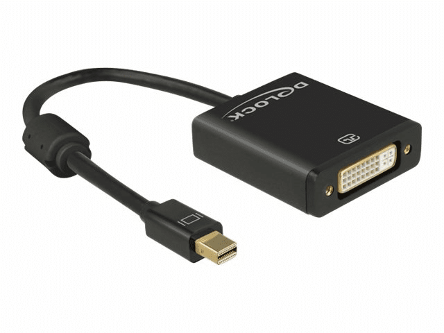 Delock 62603 mini Displayport 1.2 DVI-I 24+5 Schwarz...