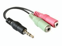 Delock 3.5mm/2 x 3.5mm 0.12m 3.5mm 2 x 3.5mm Mehrfarben