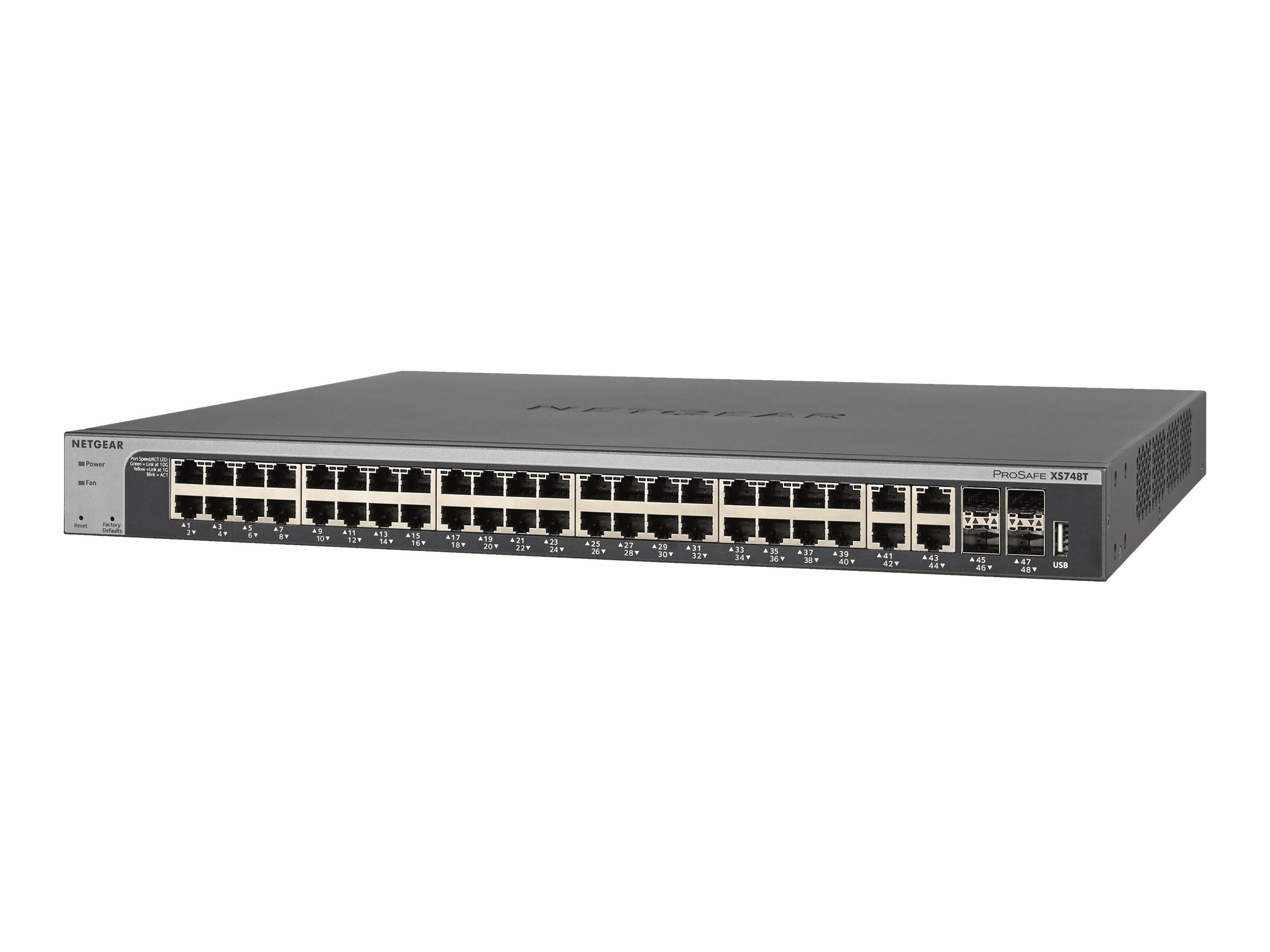 Netgear XS748T - Switch - L3 Lite - Smart - 44 x 10GBase-T + 4 x 10 Gigabit SFP+