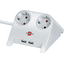 Brennenstuhl 2-fach Steckdosenleiste mit USB Ports, 1,8m