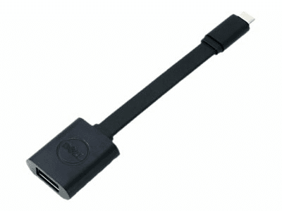 Dell DBQBJBC054 USB-C USB-A 3.0 Schwarz Kabelschnittstellen-/adapter