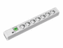 Bachmann 7x Schuko - 2m 7AC outlet(s) 2m Grau Verlängerungskabel